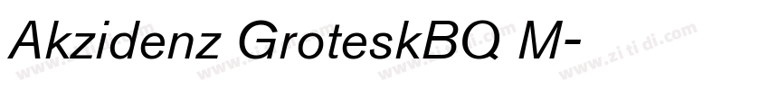 Akzidenz GroteskBQ M字体转换